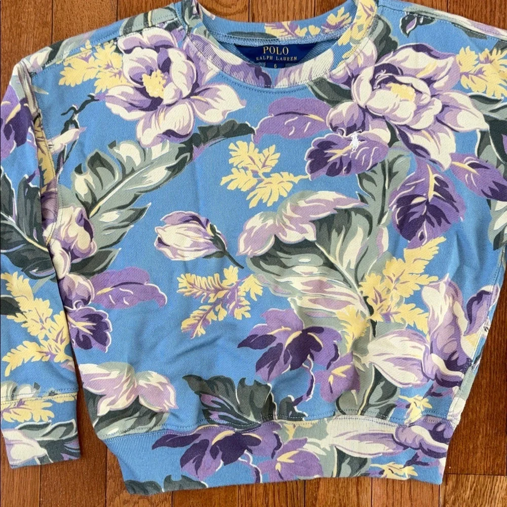 Polo Ralph Lauren Floral Floral Girls Sweatshirt Size 6